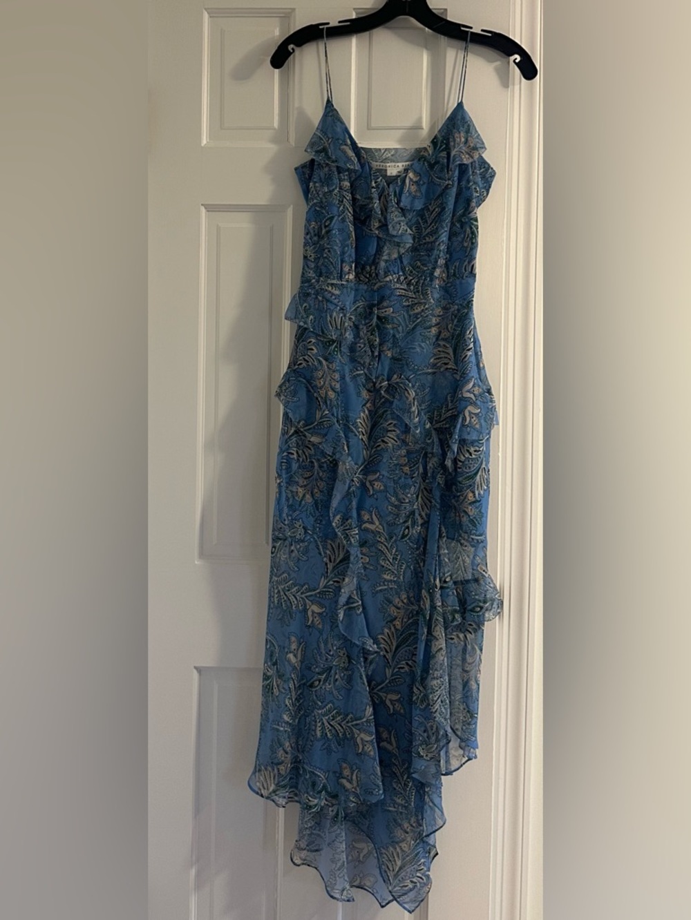 Veronica Beard Avenel Blue Paisley Silk Midi Dress Sz 2 - Picture 2 of 5
